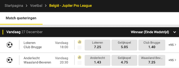 Odds anderlecht en brugge