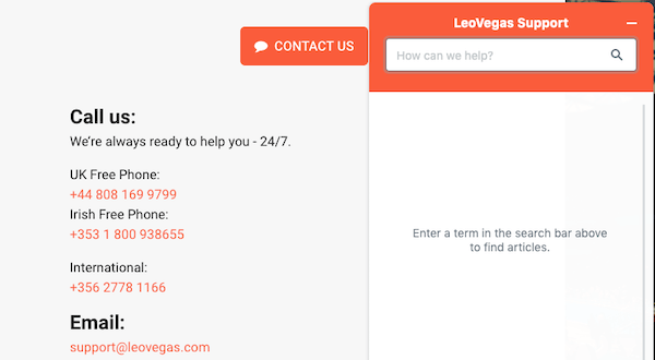 Support Leovegas