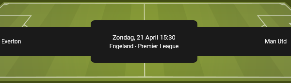 De odds voor de wedstrijd Everton tegen Manchester United bij BetFIRST
