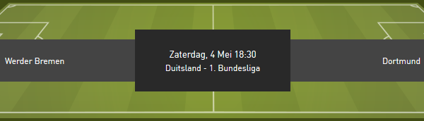 Werder Bremen - Dortmund en de titelstrijd in de Bundesliga bij Bet777