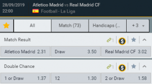 pdds atletico real madrid free bet