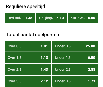 Salzburg - Genk: Champions League odds voor wedden vind je hier.