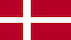 De vlag van het Deense team