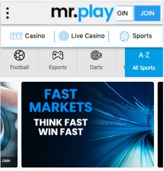 Check de Mrplay Fast markets feature!