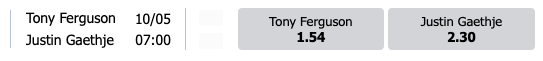 Dit zijn de speedybet odds voor Ferguson tegen Ghaetje (UFC 249)