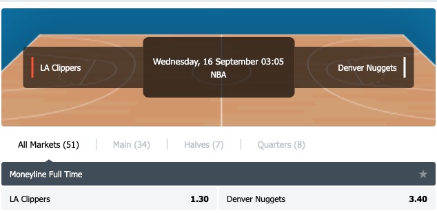 LA Clippers - Denver Nuggets 16092020