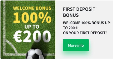 Bij dozenspins krijg je 100% tot 200 euro bonus!