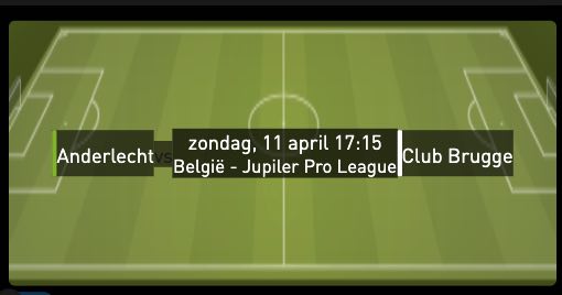 Anderlecht speelt tegen Brugge op zondag