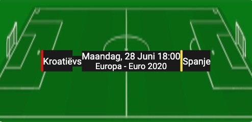 Kroatie - Spanje achtste finale EK
