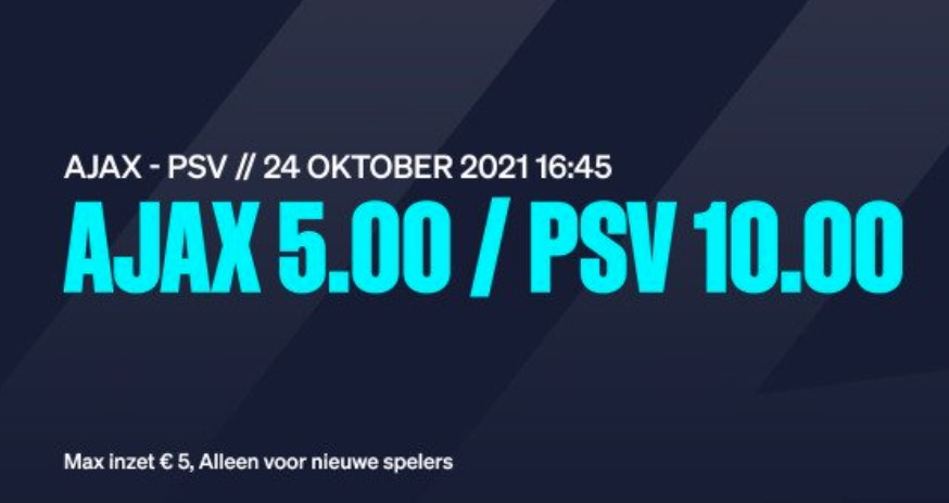 Ajax - PSV odds boost eredivisie