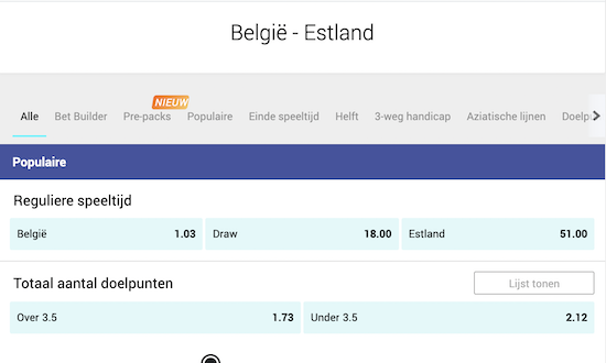 belgium - estonia wk kwalifiers