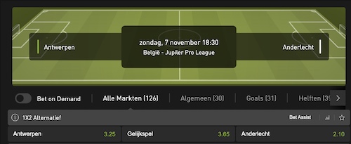 antwerpen anderlecht odds