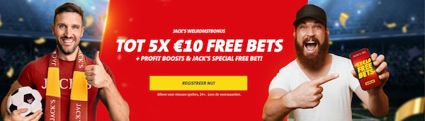 Jack's free bet bonus