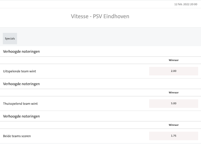 vitesse eindhoven voorspelling kansen