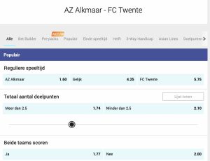 AZ - FC Twente odds