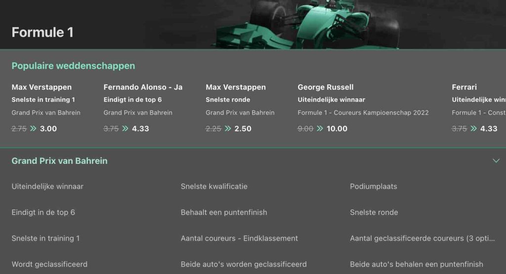 GP Bahrein odds