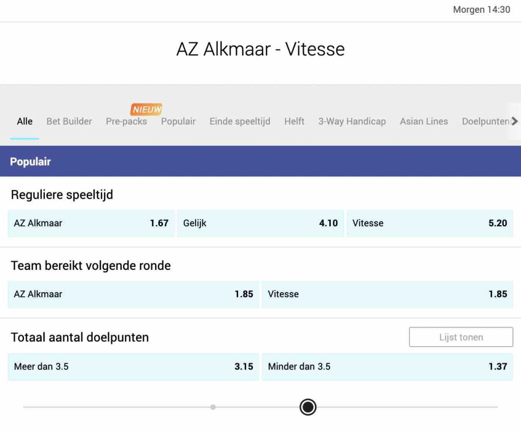 AZ - Vitesse odds