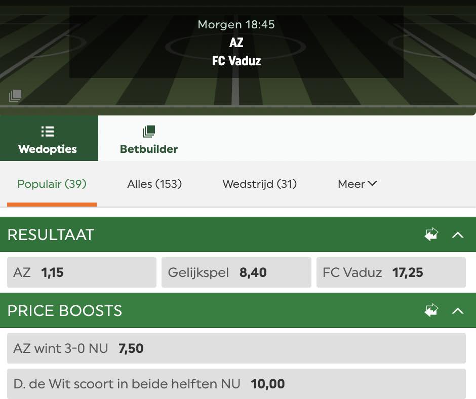 AZ Vaduz odds