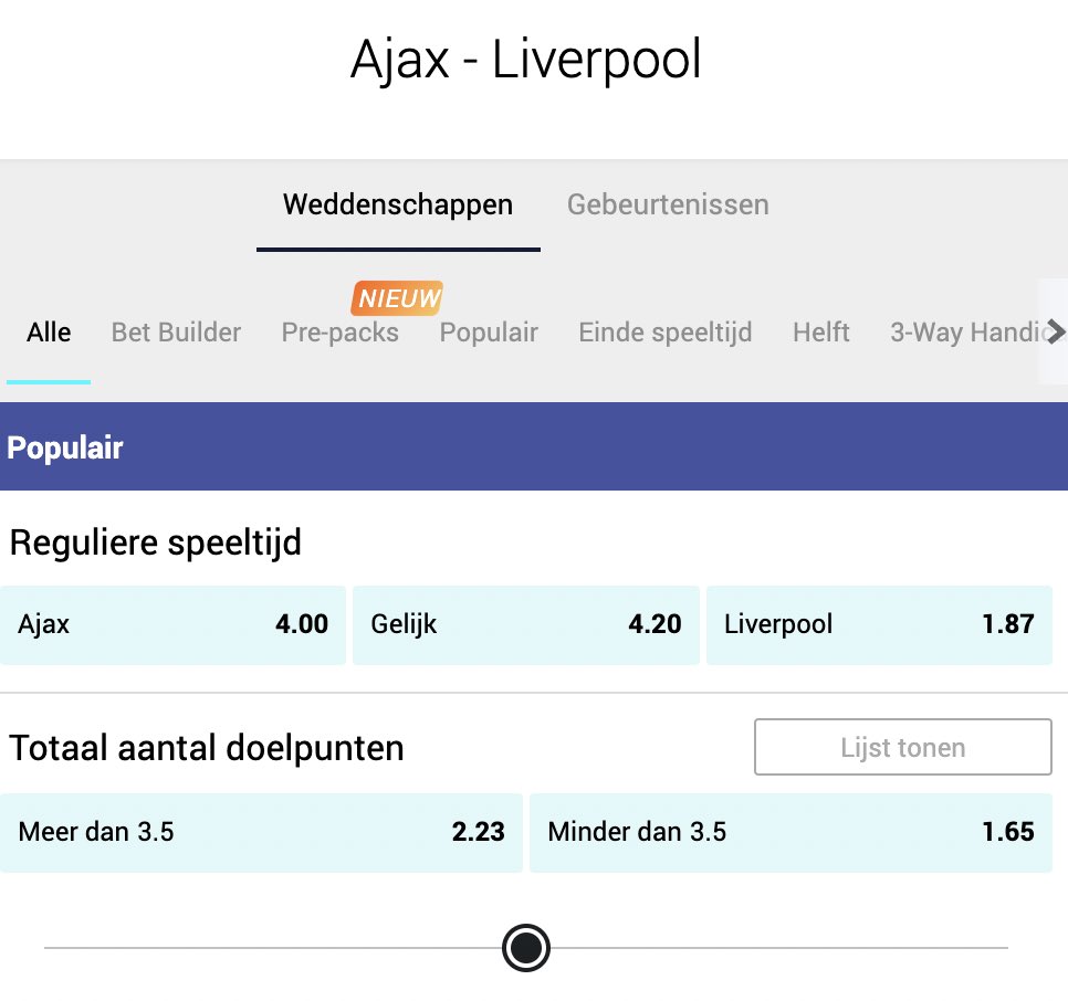 Ajax Liverpool odds