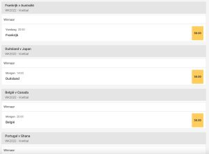 Odds voost voorbeeld