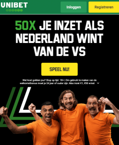 Unibet WK Bonus Nederland - Verengide Staten