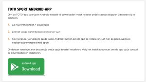 Toto android app installeren