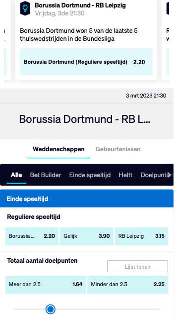 Borussia Dortmund - Leipzig quoteirngen 03-03-2023