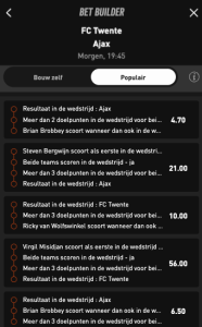 Livescore Bet odds boost bij FC Twente - Ajax KNVB Beker 09-02-2023