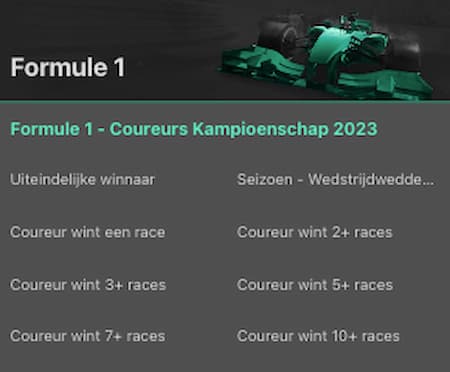 Bet365 f1 wedden