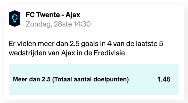 FC Twente - Ajax wedtip 1