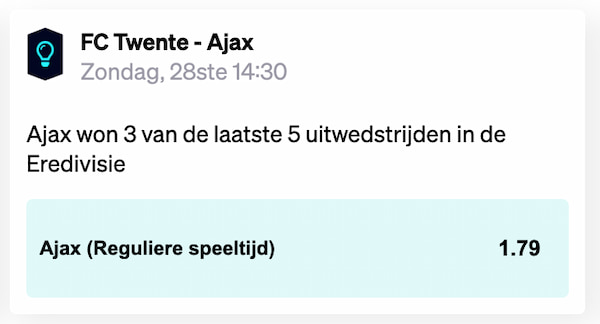 FC Twente - Ajax wedtip 2