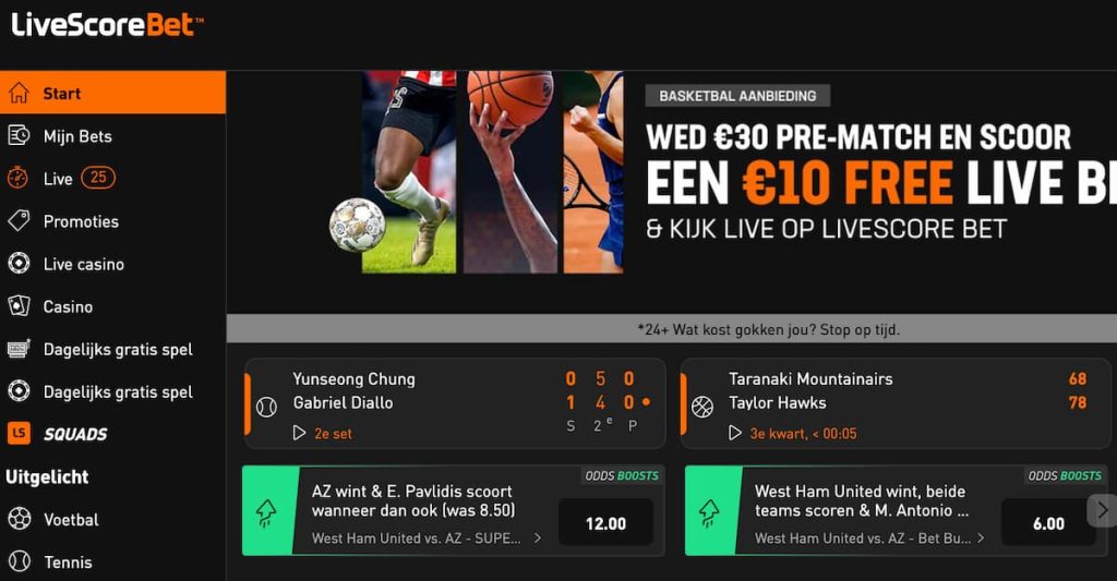 LiveScore Bet odds boost claimen