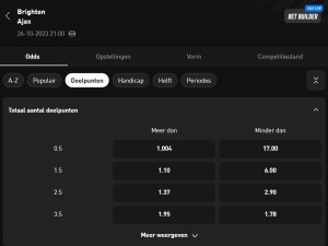 odds Brighton - Ajax in Europa League