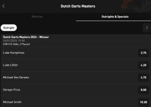 quoteringen dutch darts masters