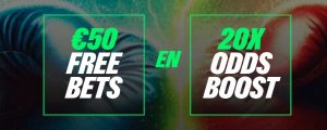 comeon x20 + welkomstbonus 50 euro free bets