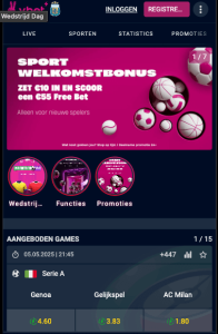 Vbet mobiel wedden