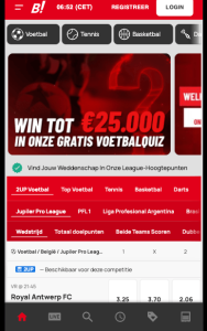 Bingoal mobiel wedden screenshot